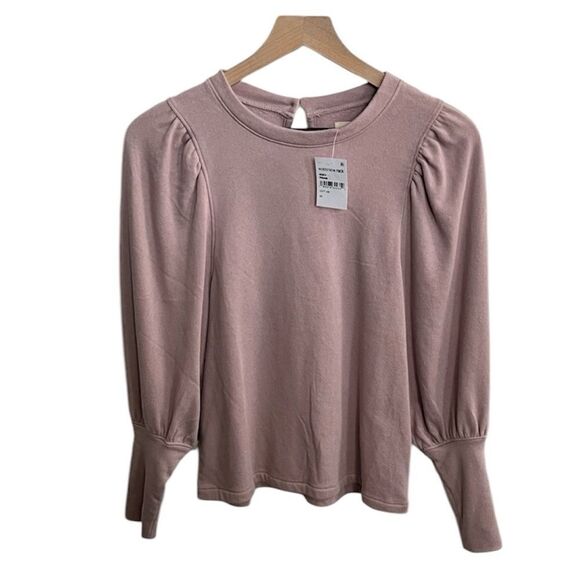 Madewell NWT Brushed Puff Sleeve Top in Pale Thistle Size XXS - Picture 5 of 6